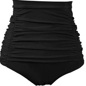COCOPEAR Women's Ruched High Waisted Bikini Bottom Retro Vintage Swim
